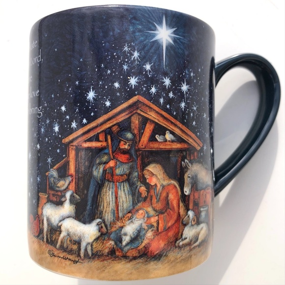 Lang Mug by Susan Winget Holy Family Christmas 2017 in gift box ceramic 14oz cup - Picture 2 of 14
